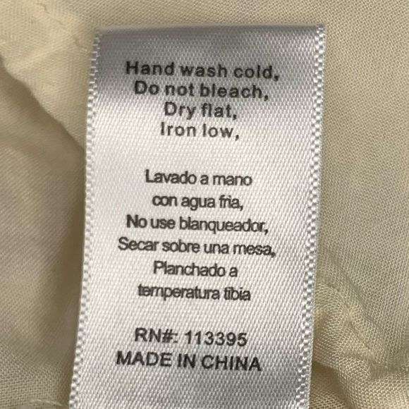 En Crème Women’s Sz Medium White Rayon Floral Boho Square Neck Mini Dress - Picture 8 of 12